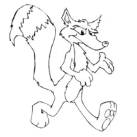 Adorable fox coloring sheet