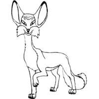 Fox coloring page to print