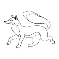 Fox standing proudly coloring page