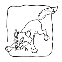 Fox printable coloring activity