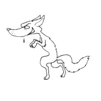 Fun fox coloring page for kids