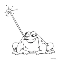 big toad catching an insect