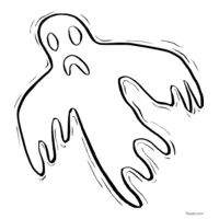 Scary ghost coloring | Toupty.com