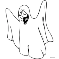 Ghost raising arms coloring | Toupty.com