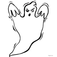 Ghost with mean look coloring | Toupty.com