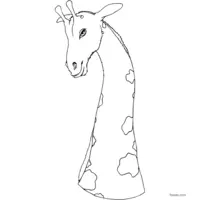 Giraffe image to print and color