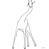 Clipart giraffe to print and color