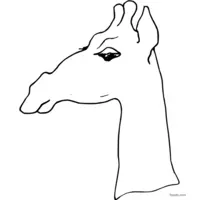 Giraffe image to print and color