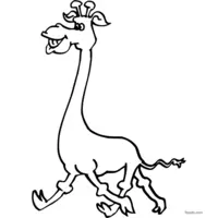 Giraffe drawing to print and color