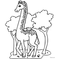 Giraffe printable coloring page