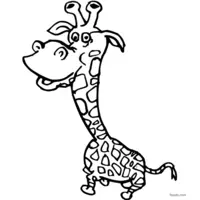 Giraffe GIF to print and color