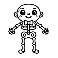 Halloween skeleton coloring