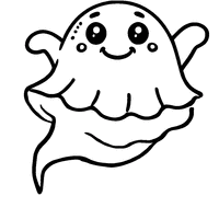 Flying ghost coloring for kids