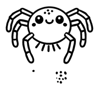 Cute spider coloring for preschoolers