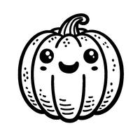 Funny pumpkin coloring for preschoolers