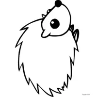 simple hedgehog drawing