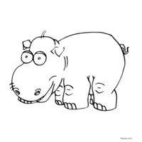 hippopotamus coloring page