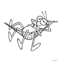 ant in a hammock coloring page