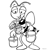 bee coloring page