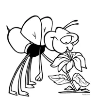 free bee coloring page