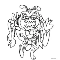 scary insect coloring page