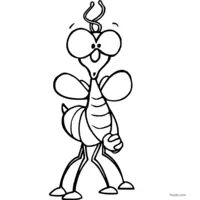 winged insect coloring page