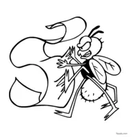 fly coloring page