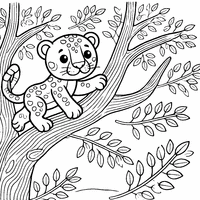 Coloring of a jaguar on a tree