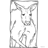 free kangaroo GIF to color