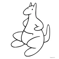 kangaroo picture for coloring