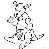 kangaroo outline for coloring