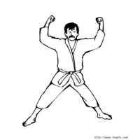 Karate coloring N°7