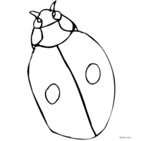 Ladybug with two black spots coloring page