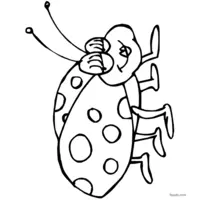 Mommy ladybug with makeup coloring page