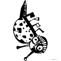 Funny little ladybug coloring page