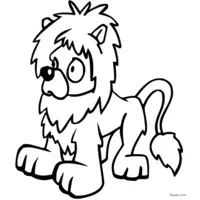 lion image to print and color