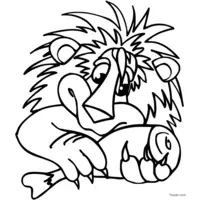 black and white lion coloring page