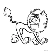 lion clip art to print and color