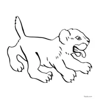 GIF lion image to color after printing