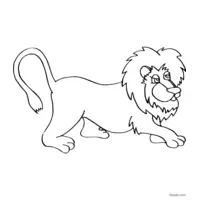 lion image to print and color