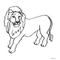 free lion drawing to print