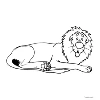 free lion sketch to color