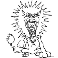 lion drawing to print for free