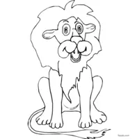 free lion GIF to color