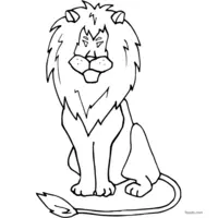 lion drawing for coloring