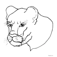 lion clip art to print and color