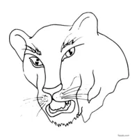 black and white lion clip art to print