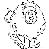 lion outline for coloring