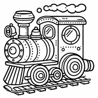 Train locomotive coloring | Toupty.com