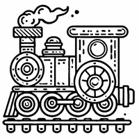 Locomotive drawing coloring | Toupty.com